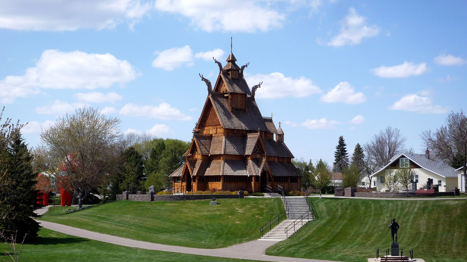 Gol Stave Church Scandinavian Heritage Park Minot near North Dakota