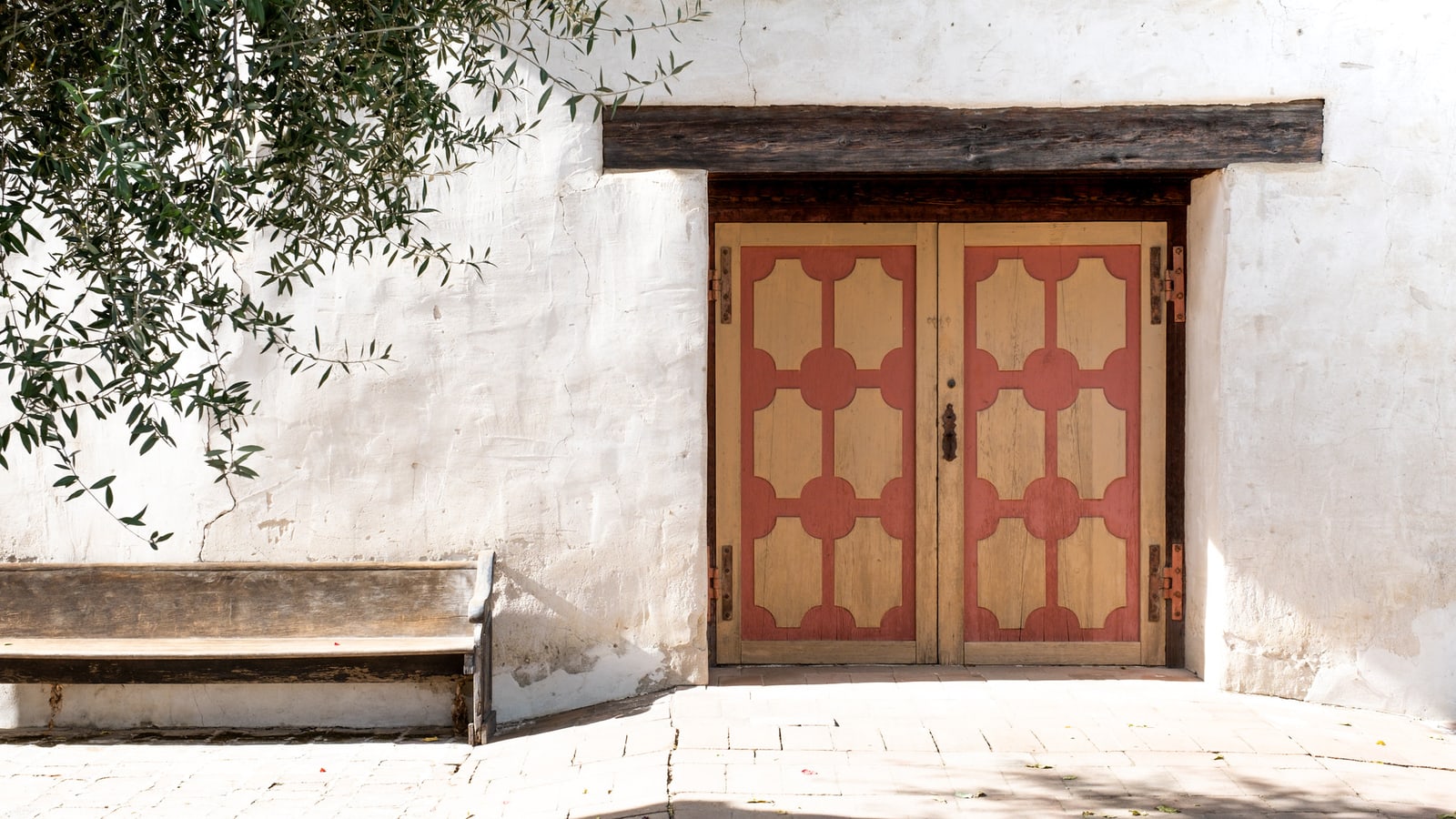 Historic church exterior at Mission San Miguel Arcangel