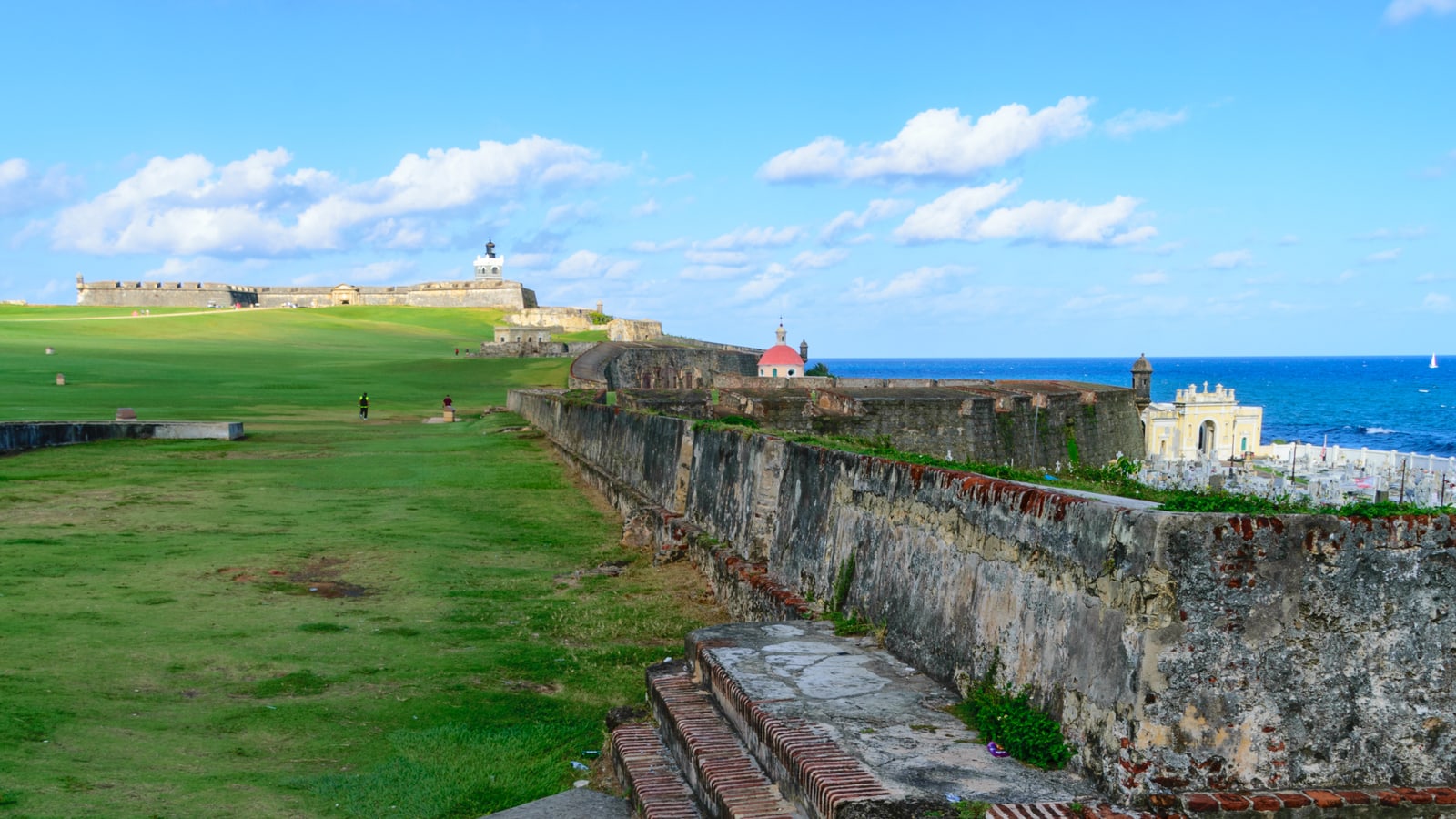 Castillo San Felipe del Morro and its seaside grounds in Old San Juan