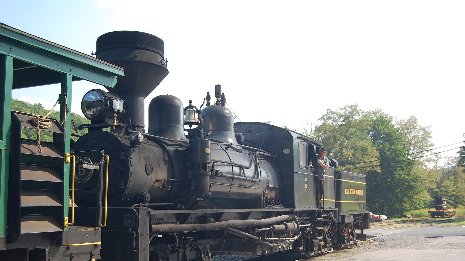 Historic steam locomotive at Cass Scenic Railroad State Park