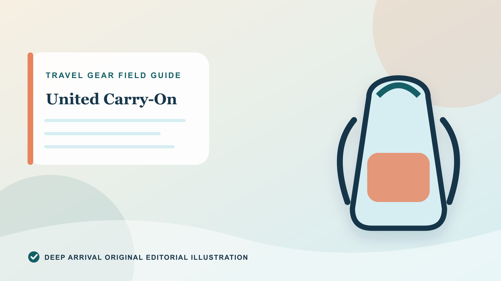 Original editorial illustration for United Carry-On and Personal-Item Size Rules