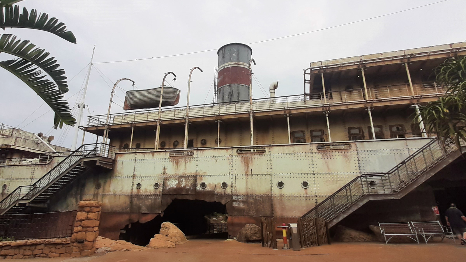 Shipwreck exterior housing part of the Sea World Aquarium at uShaka Marine World