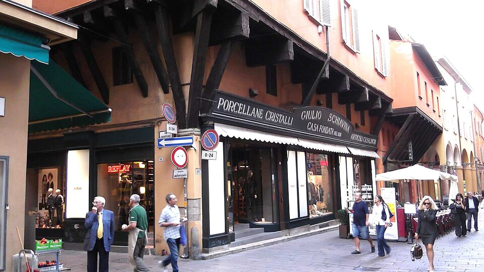 Quadrilatero storefronts, Bologna in Bologna, Italy
