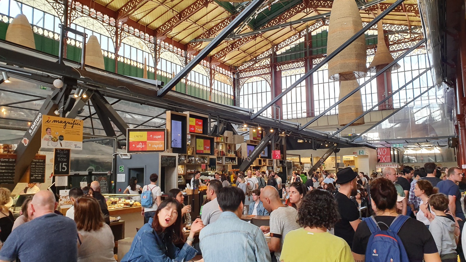 Mercato Centrale food hall interior in Florence