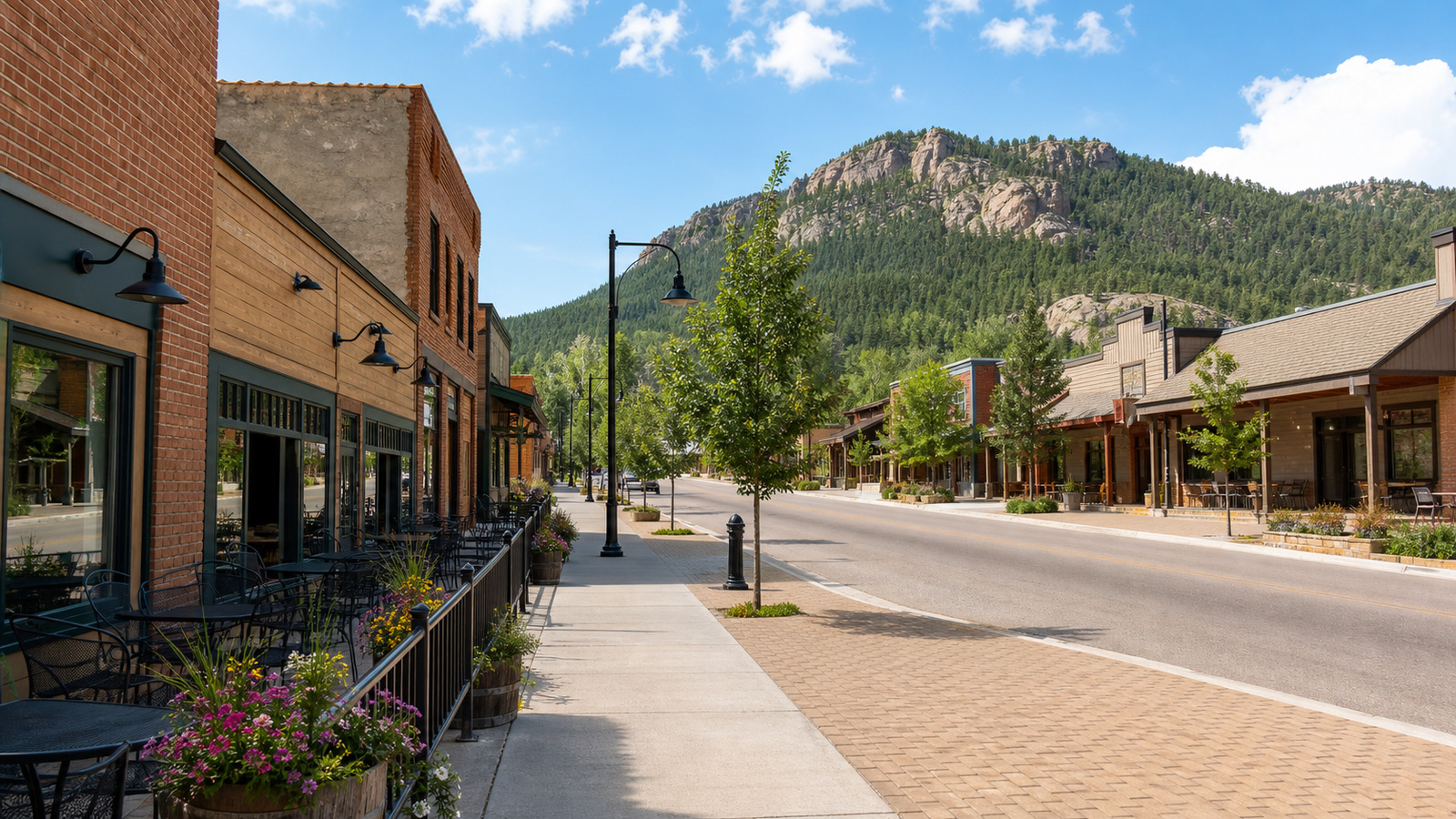 Representative Hill City Main Street setting beneath the Black Hills