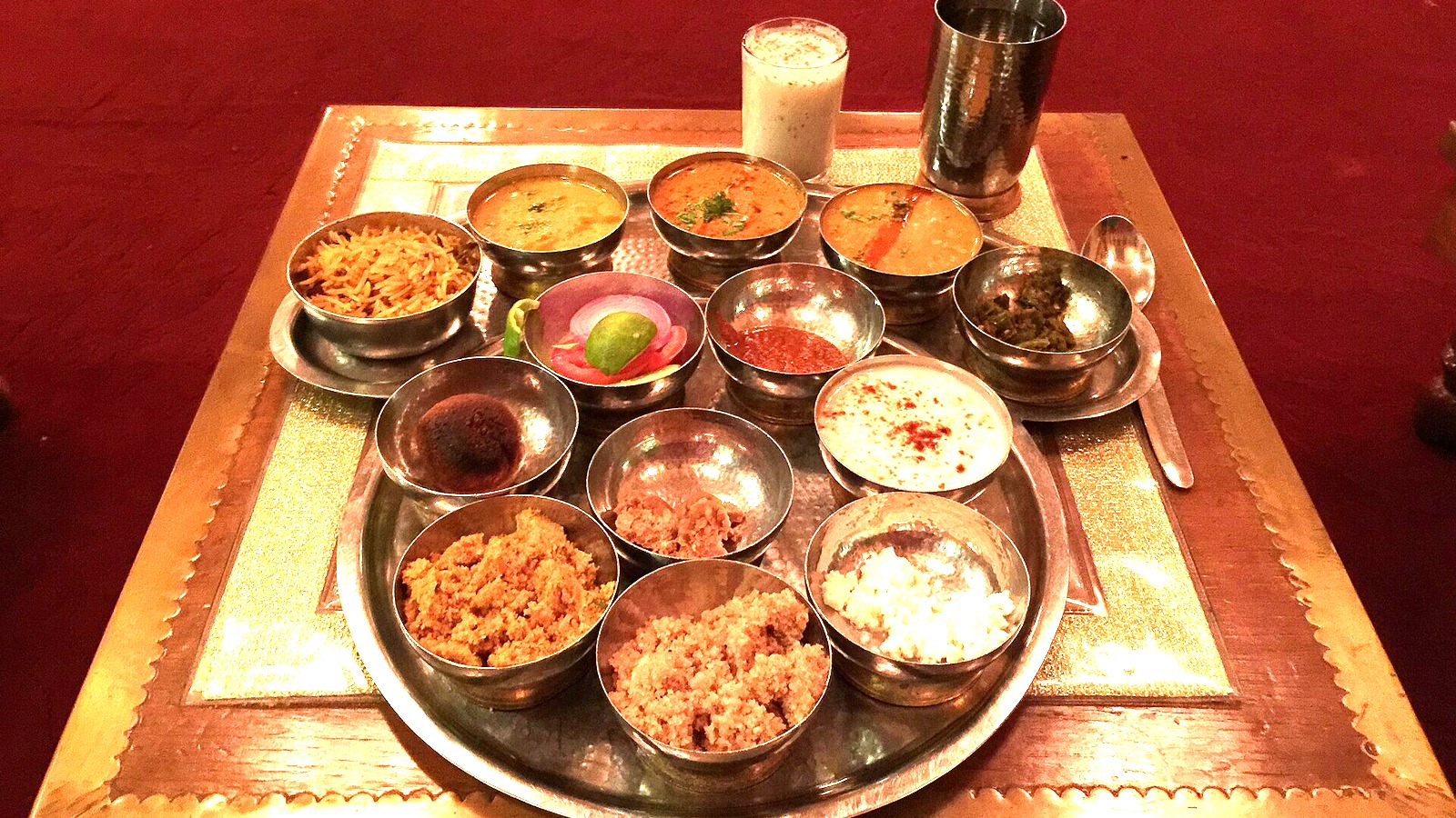 Rajasthani dal bati churma thali