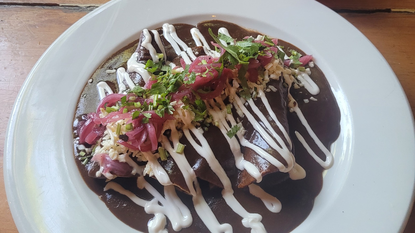 Enchiladas with mole