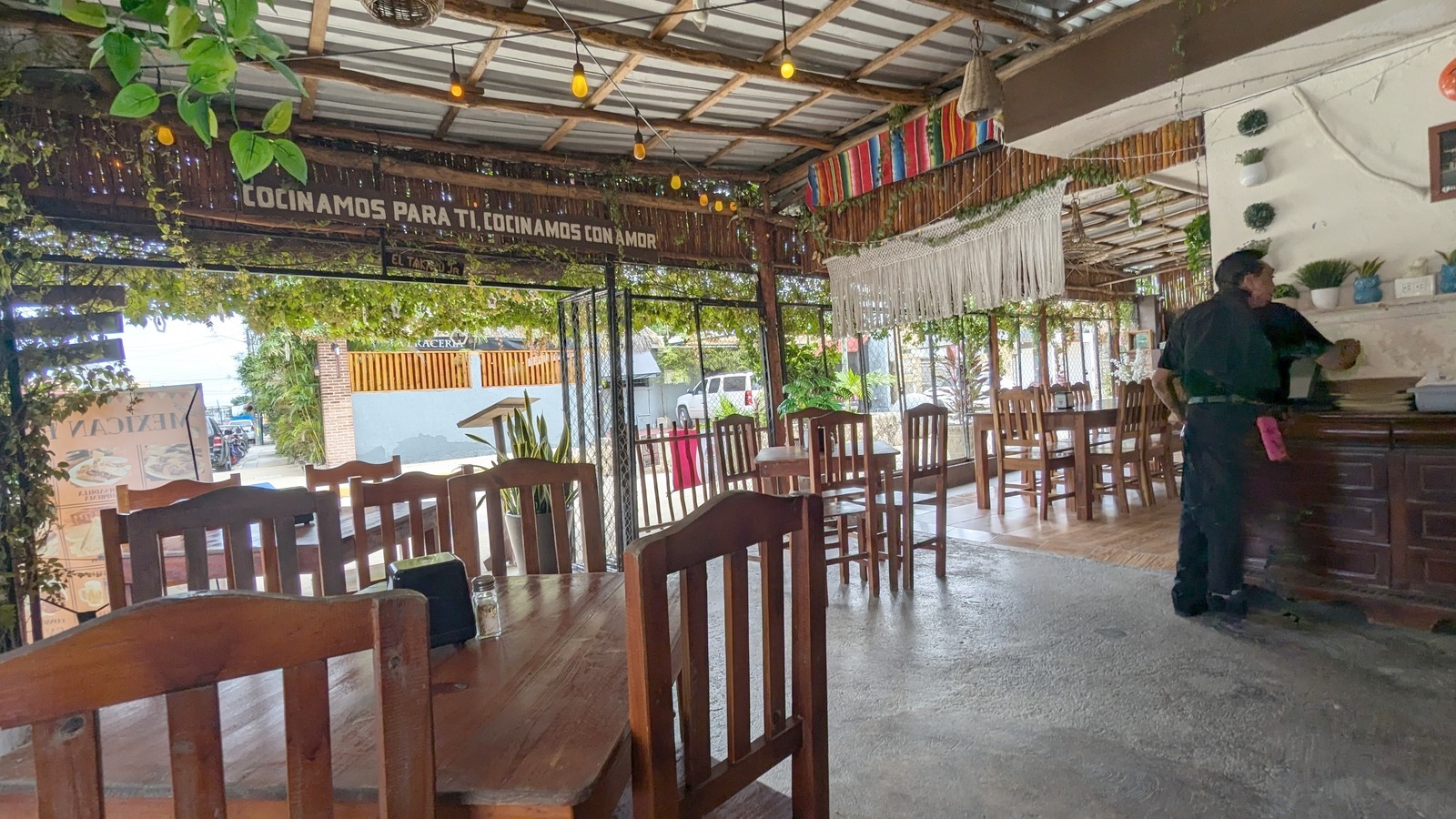Open-air dining in Tulum Pueblo