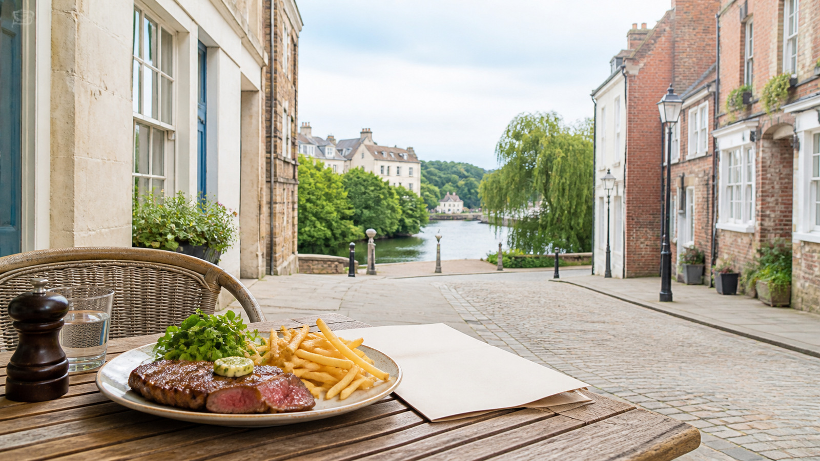 Representative Windsor riverside dining route with steak frites