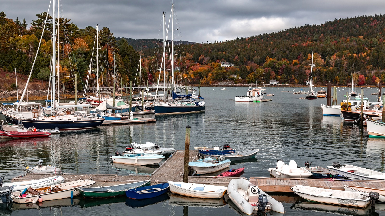 Sunny Northeast Harbor on Mount Desert Island