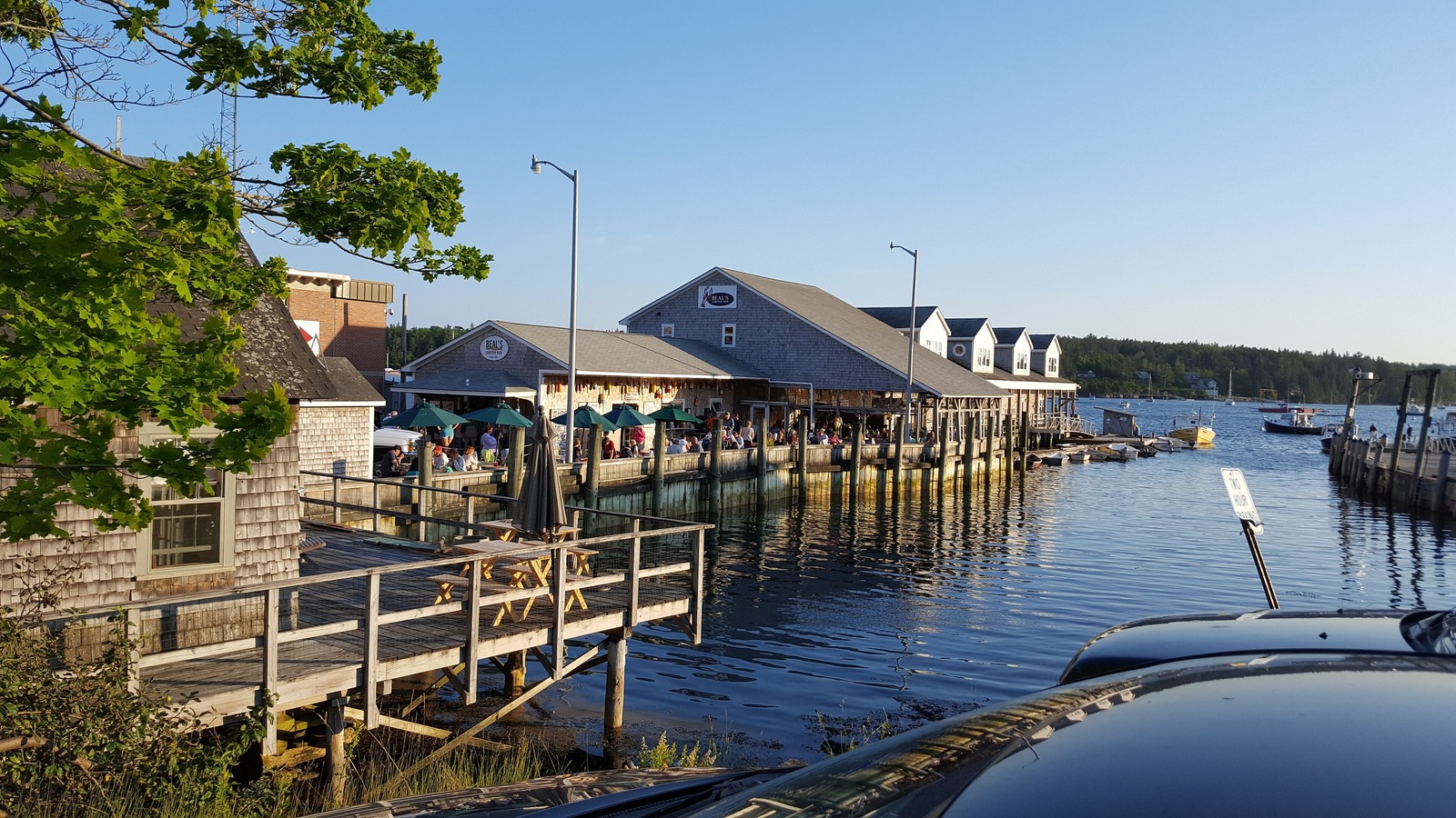Sunny waterfront in Southwest Harbor, Maine