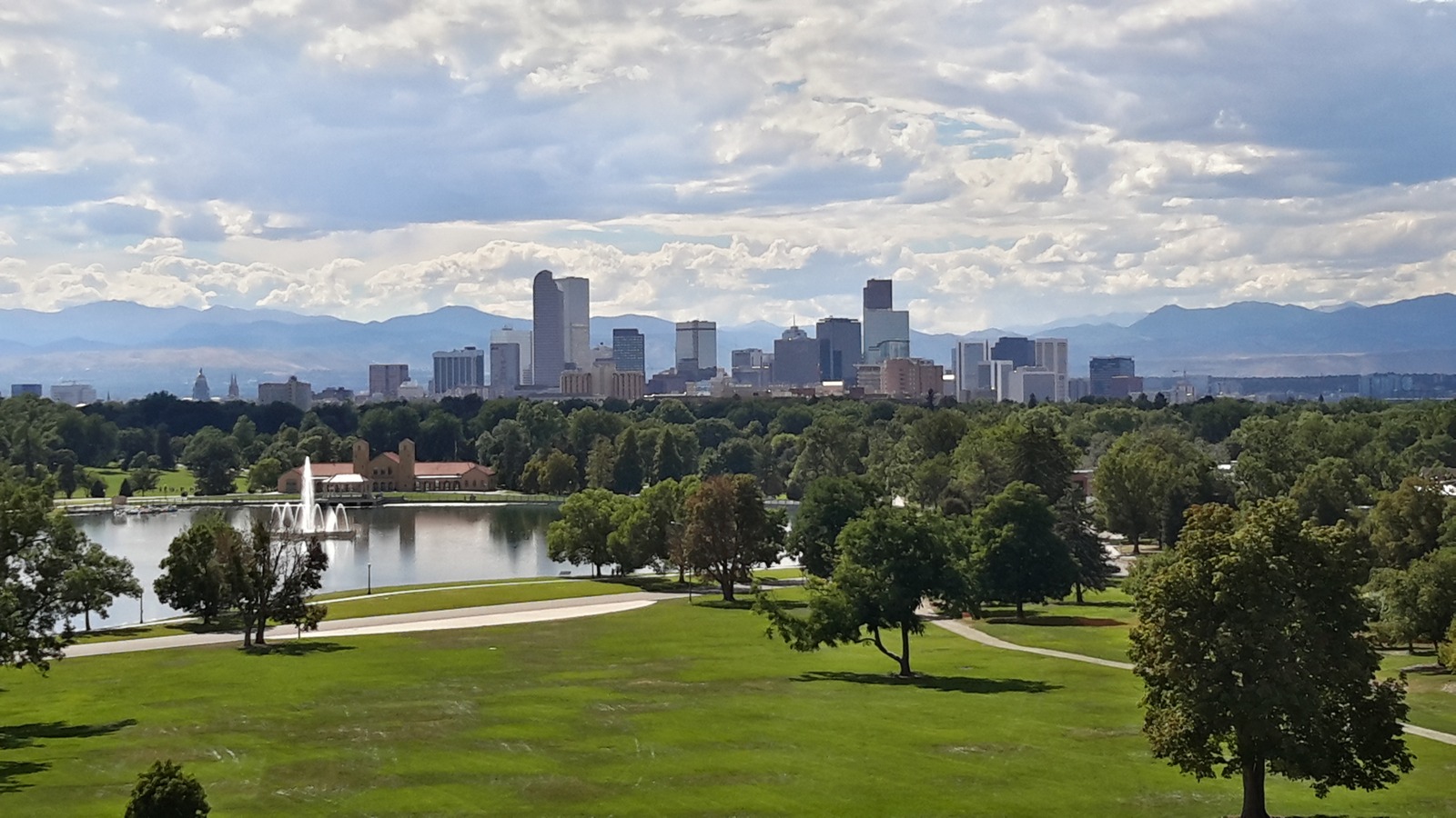 Central Downtown Denver skyline and streets