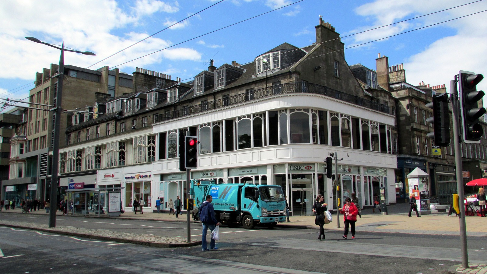 Princes Street and Edinburgh New Town in daylight