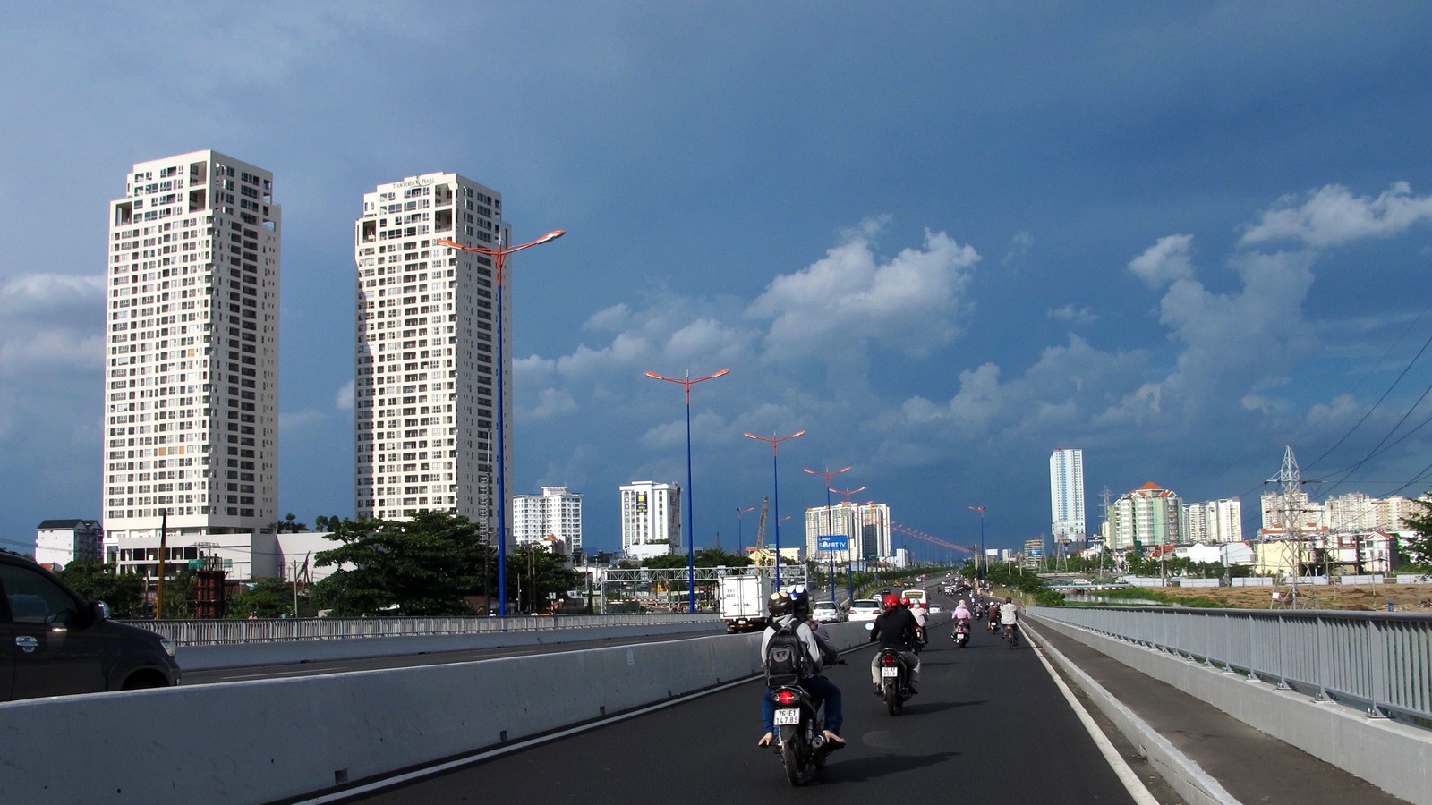 Bright riverside neighborhood view in Thao Dien