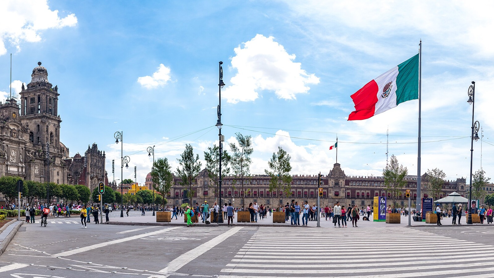 Zocalo in Mexico City historic center