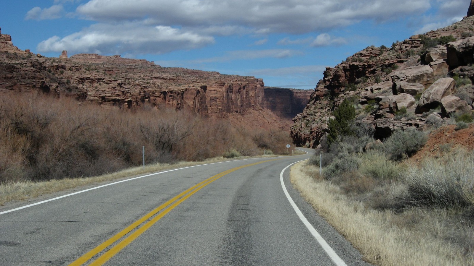 Colorado River winding through red rock canyon near Moab