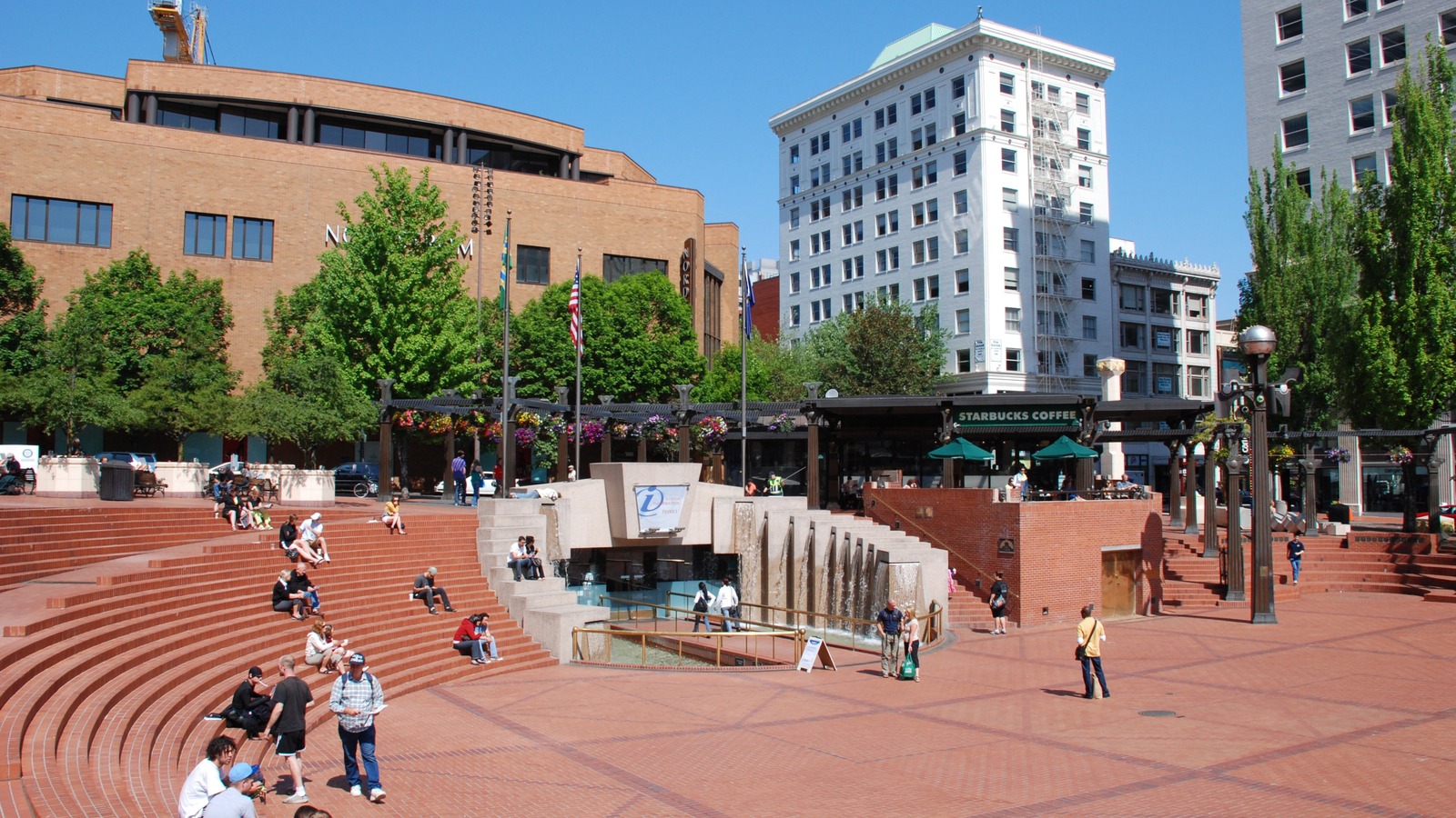 Pioneer Courthouse Square in Downtown Portland
