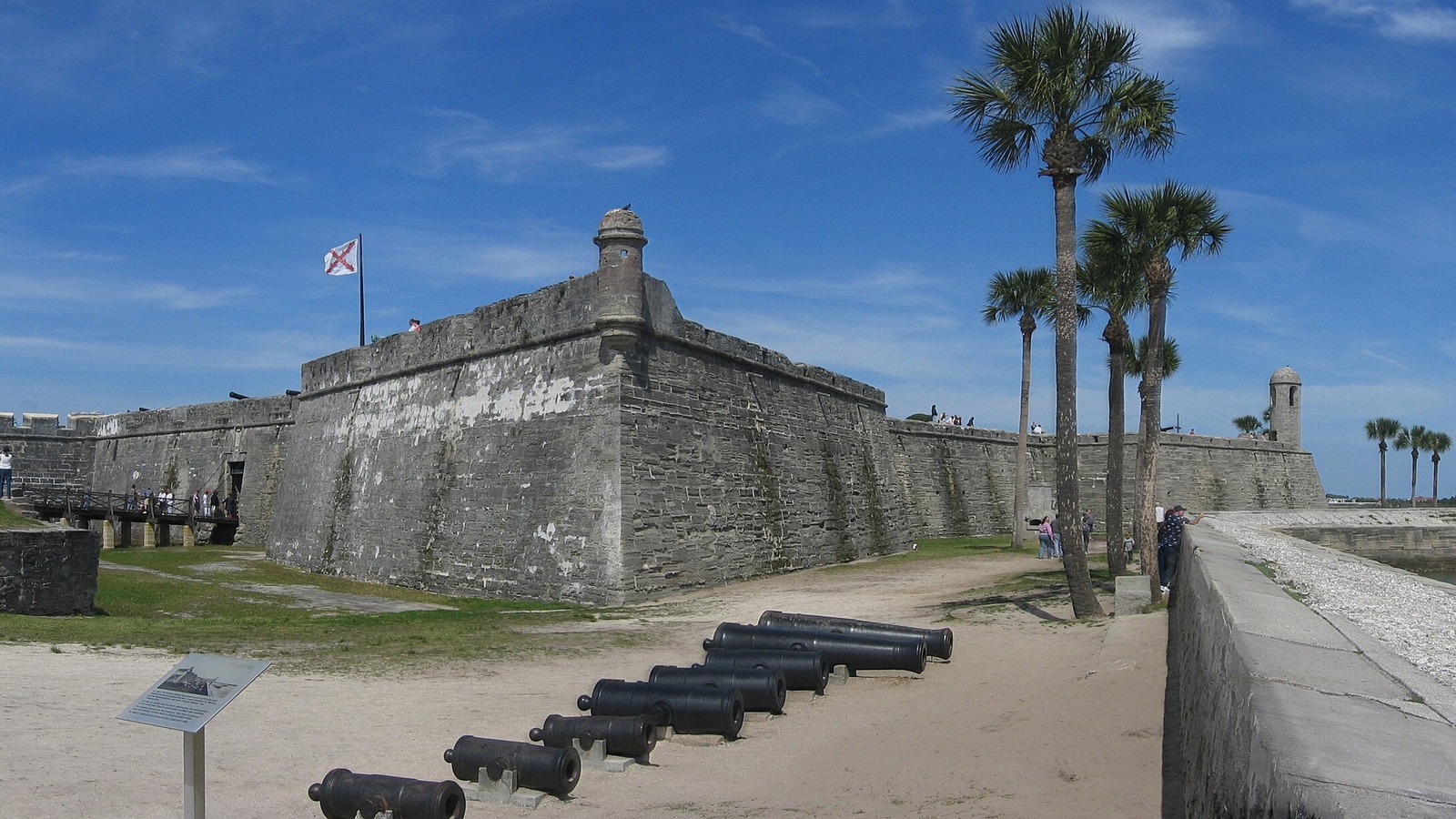 Castillo de San Marcos beside the waterfront in St. Augustine