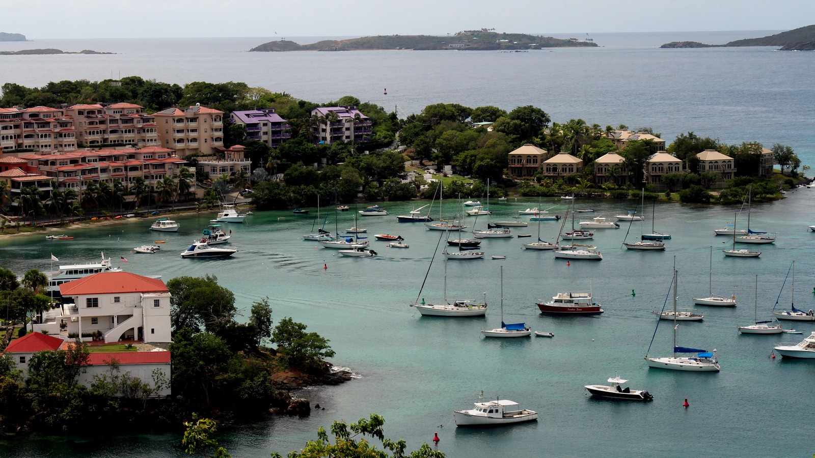 Cruz Bay harbor and ferry waterfront on St. John USVI