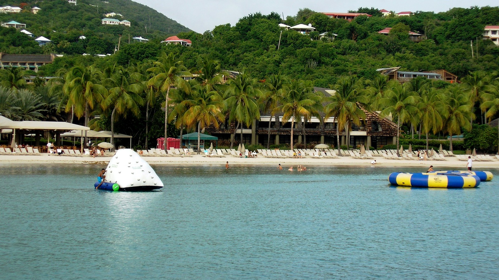 Resort waterfront at Great Cruz Bay on St. John USVI