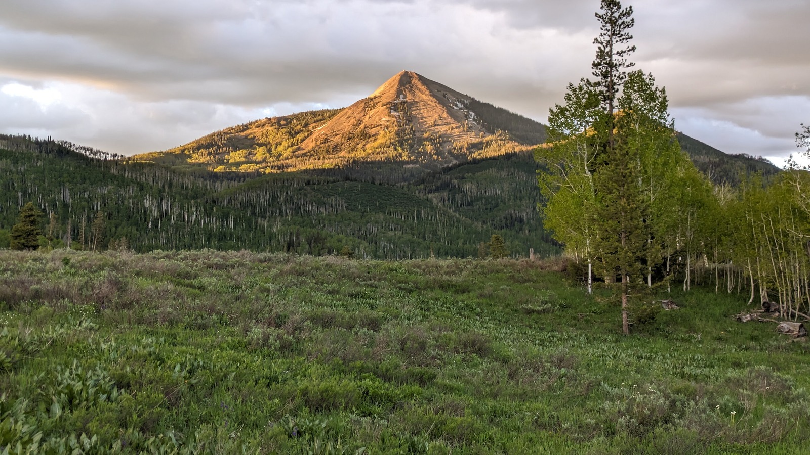 Hahns Peak in the North Routt landscape near Clark