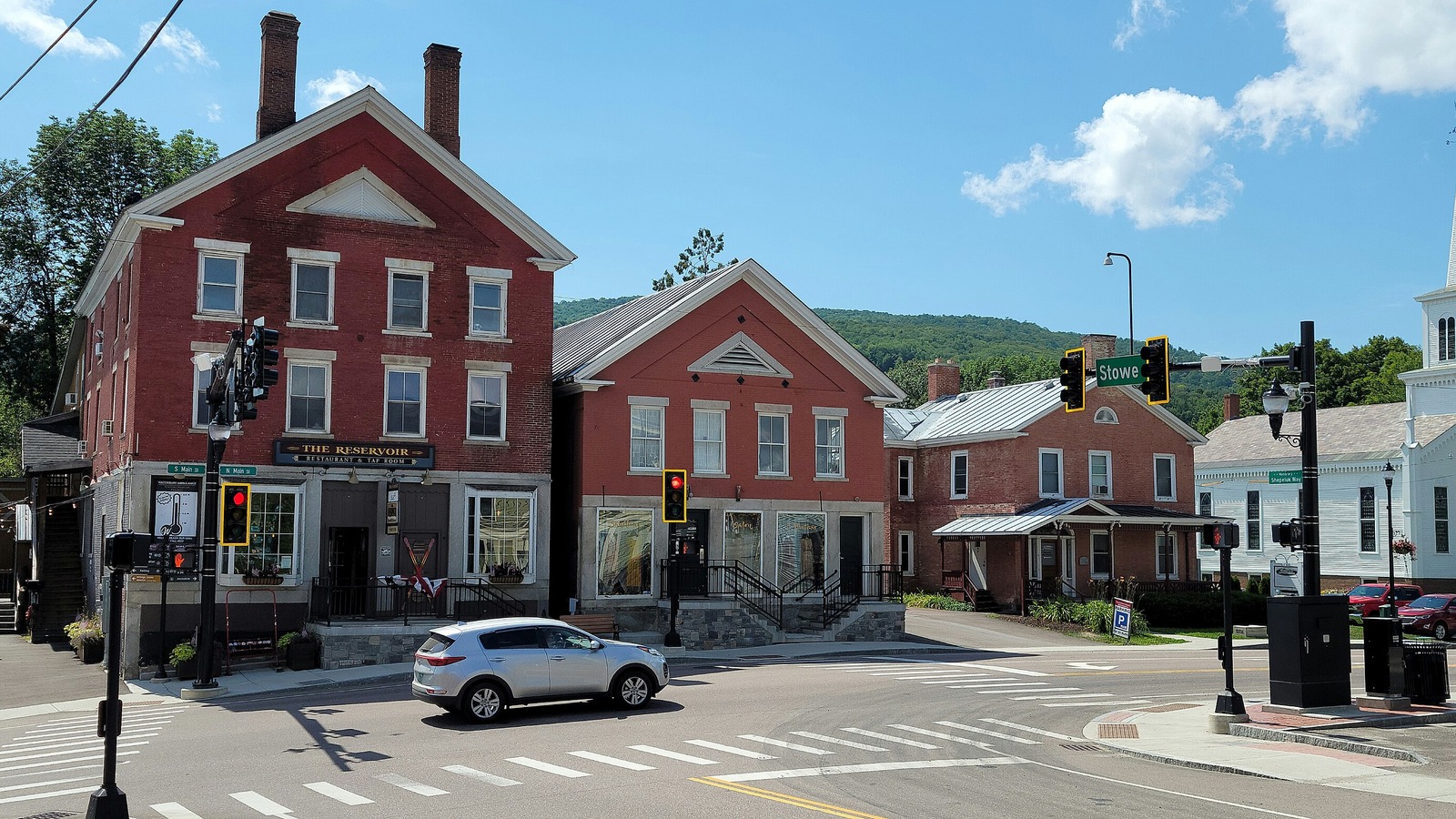 Downtown Waterbury, a separate town south of Stowe