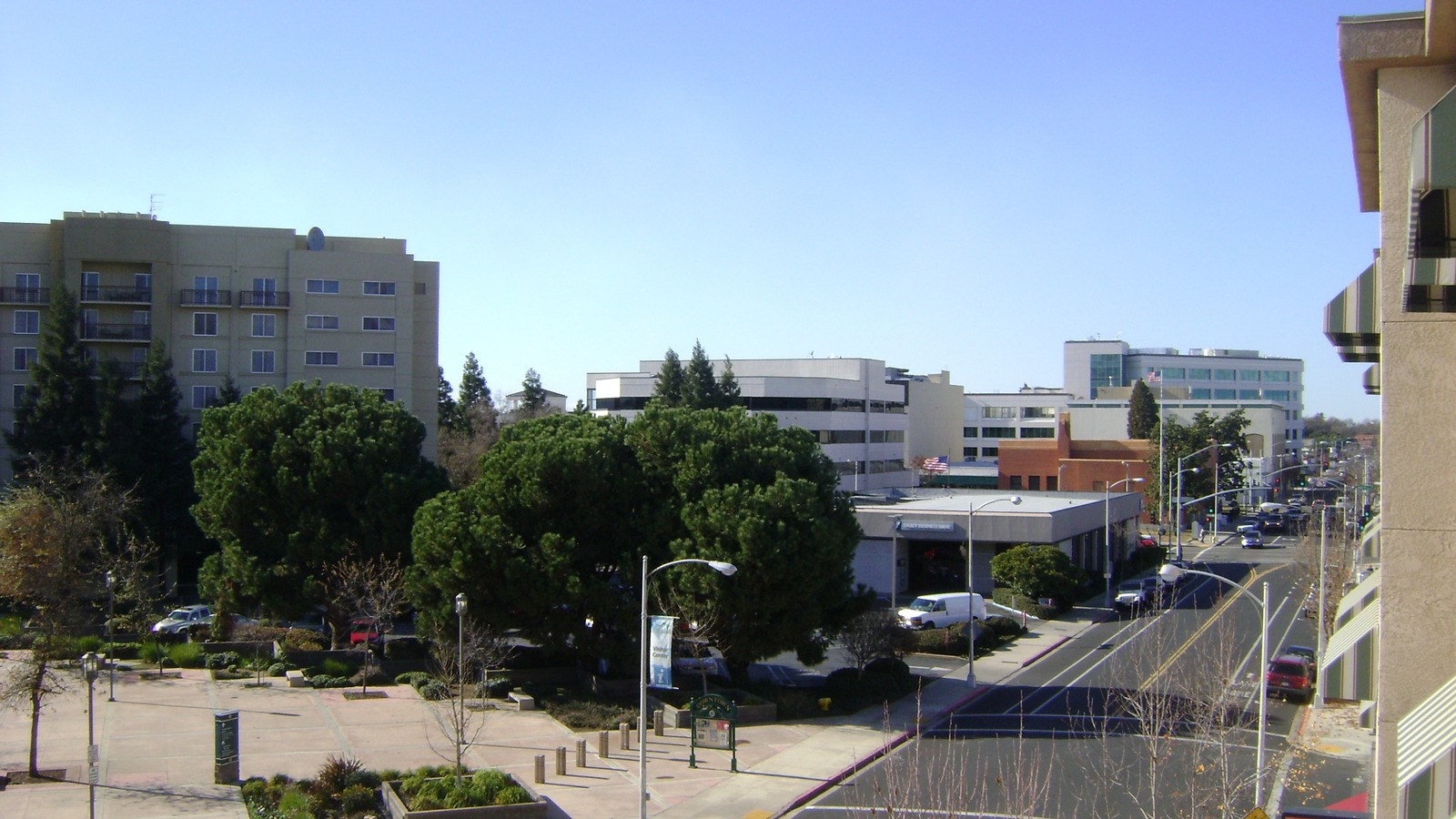 Bright downtown view in Visalia California