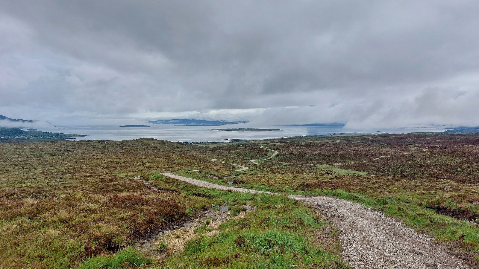 Bay and mountain scenery near Broadford on the Isle of Skye