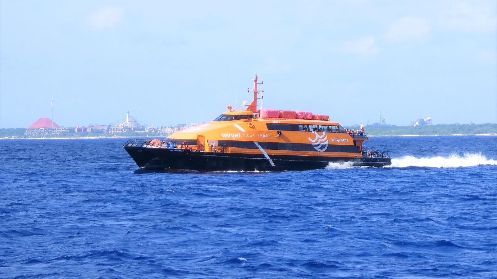 A Winjet ferry on the Playa del Carmen to Cozumel route in 2022