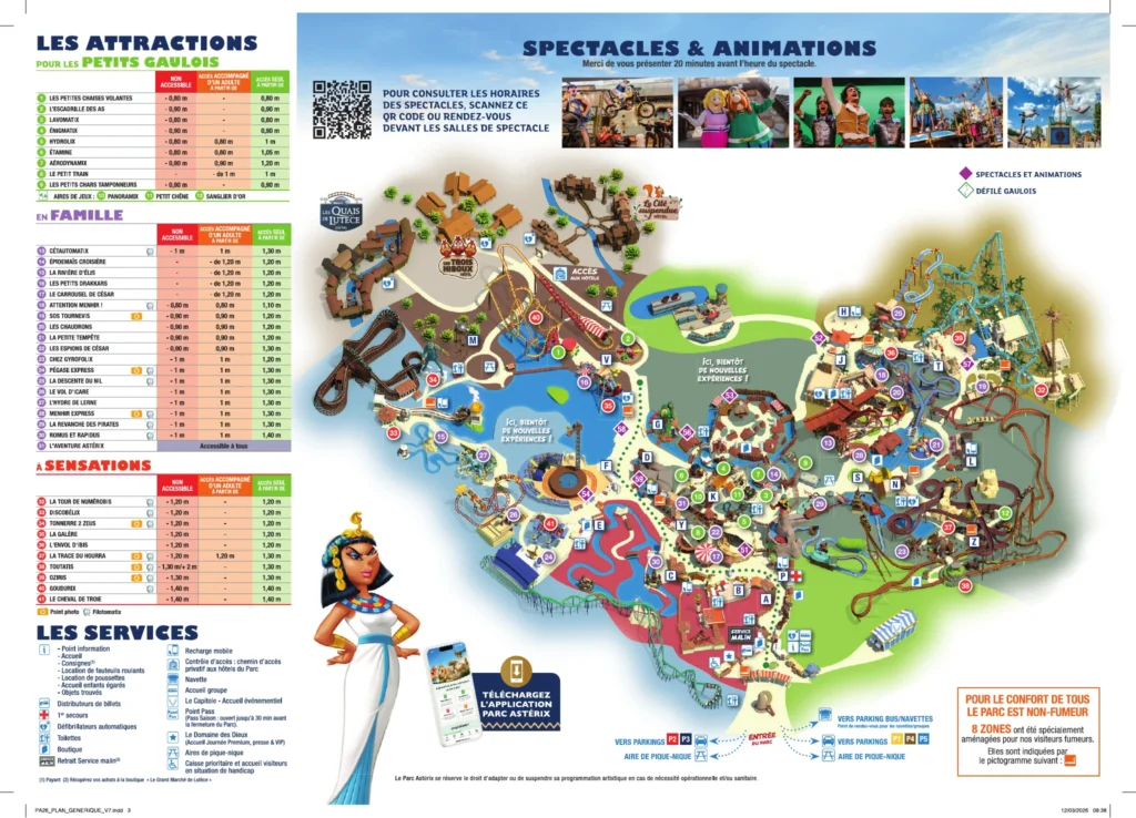 Parc Astérix complete operator map and key