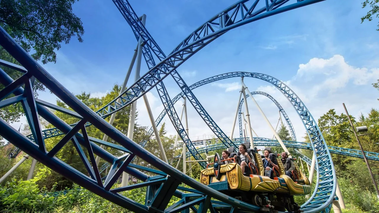 Anubis The Ride coaster at Plopsaland Belgium