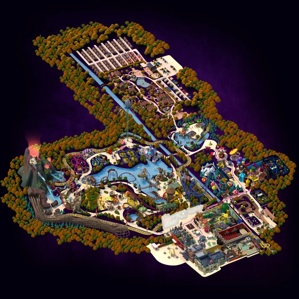 Plopsaland Belgium operator overview illustration