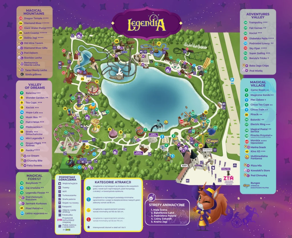 Legendia illustrated map overview