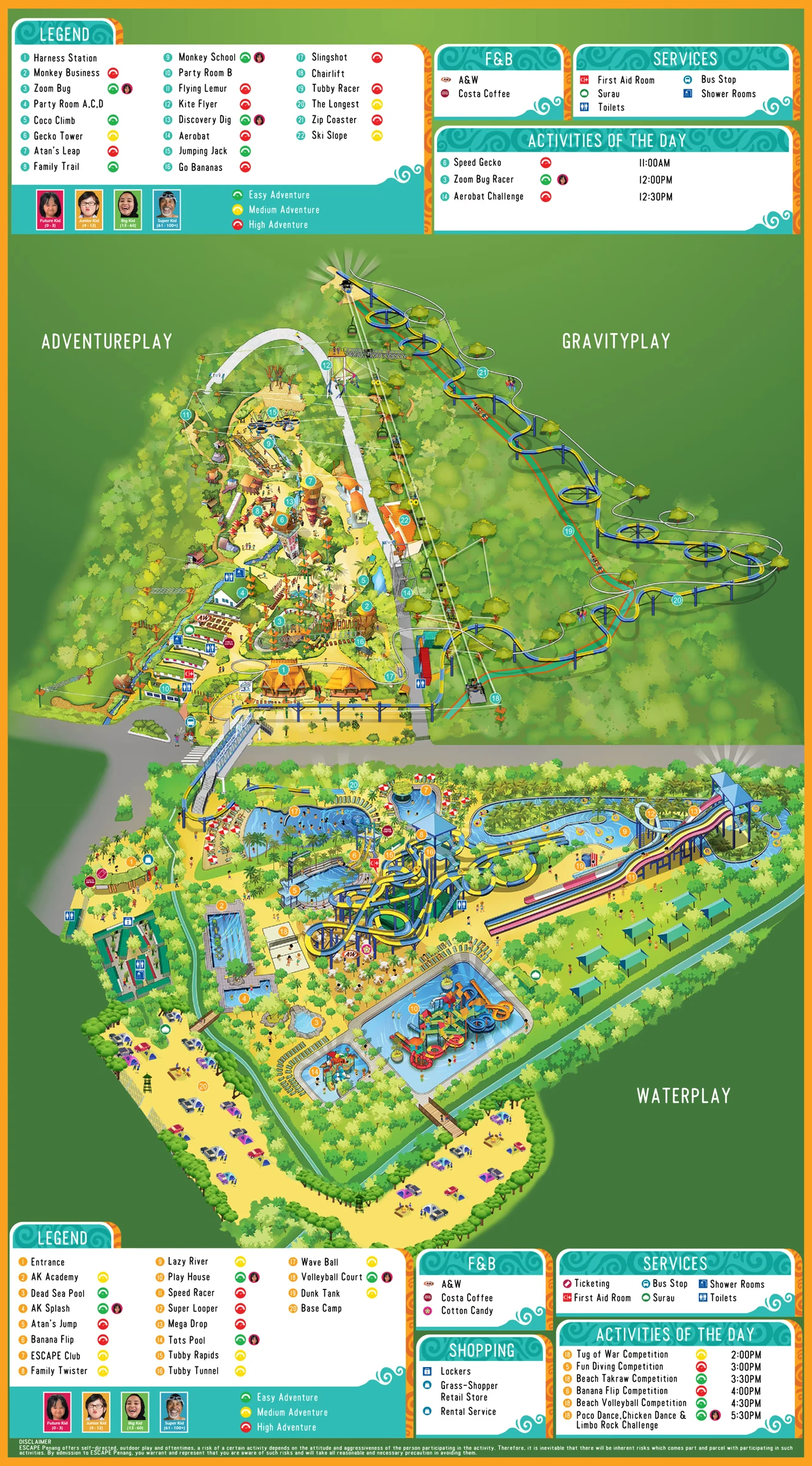 ESCAPE Penang illustrated map overview