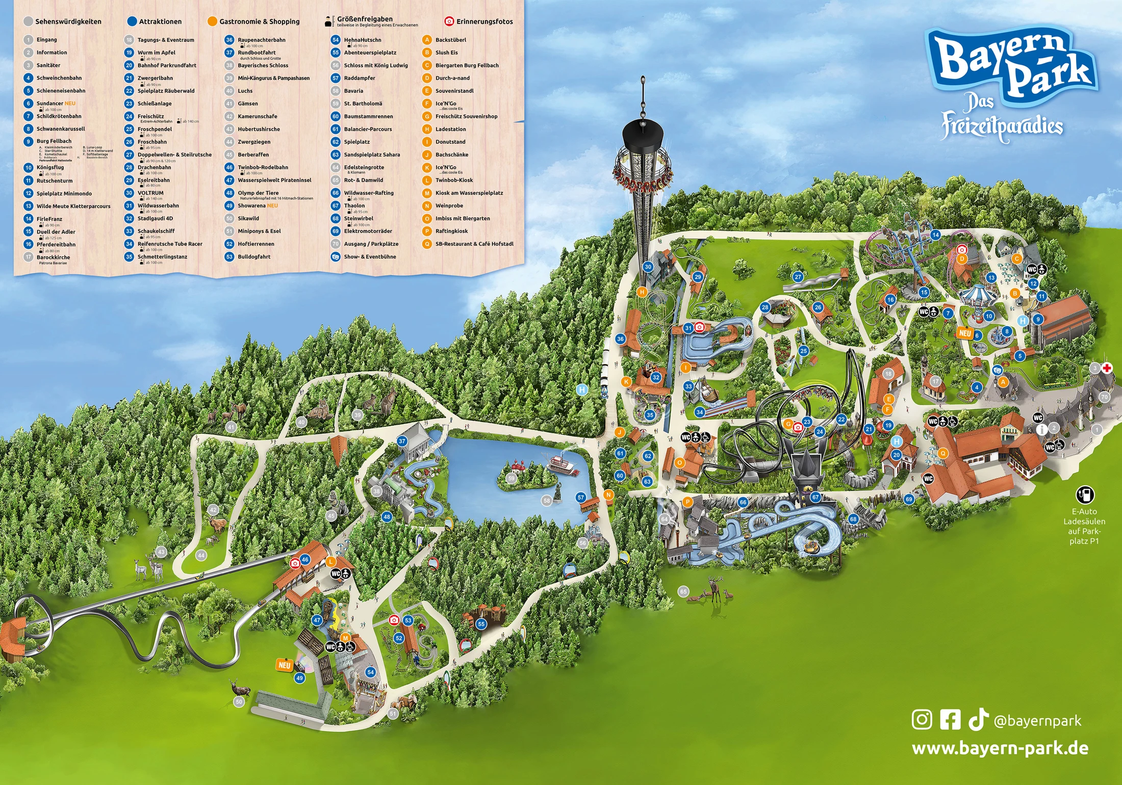 Bayern-Park complete map sheet