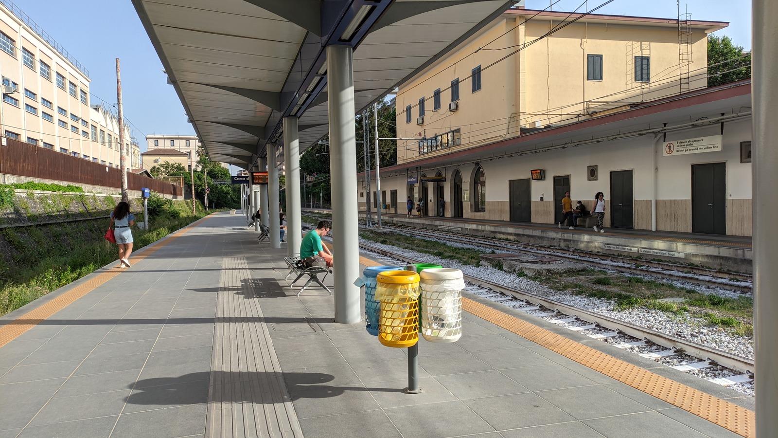 Cava de' Tirreni railway station photographed June 3, 2022, before the October 2026 landslide