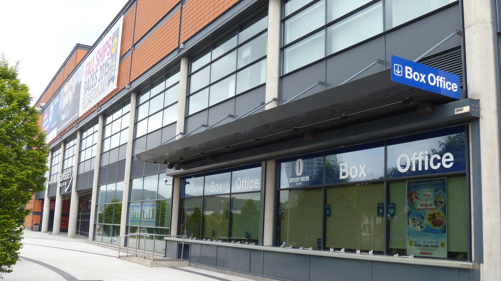 Exterior of the Odyssey Arena building on Queen's Quay in Belfast, the venue listed by Ticketmaster as The O2 Belfast