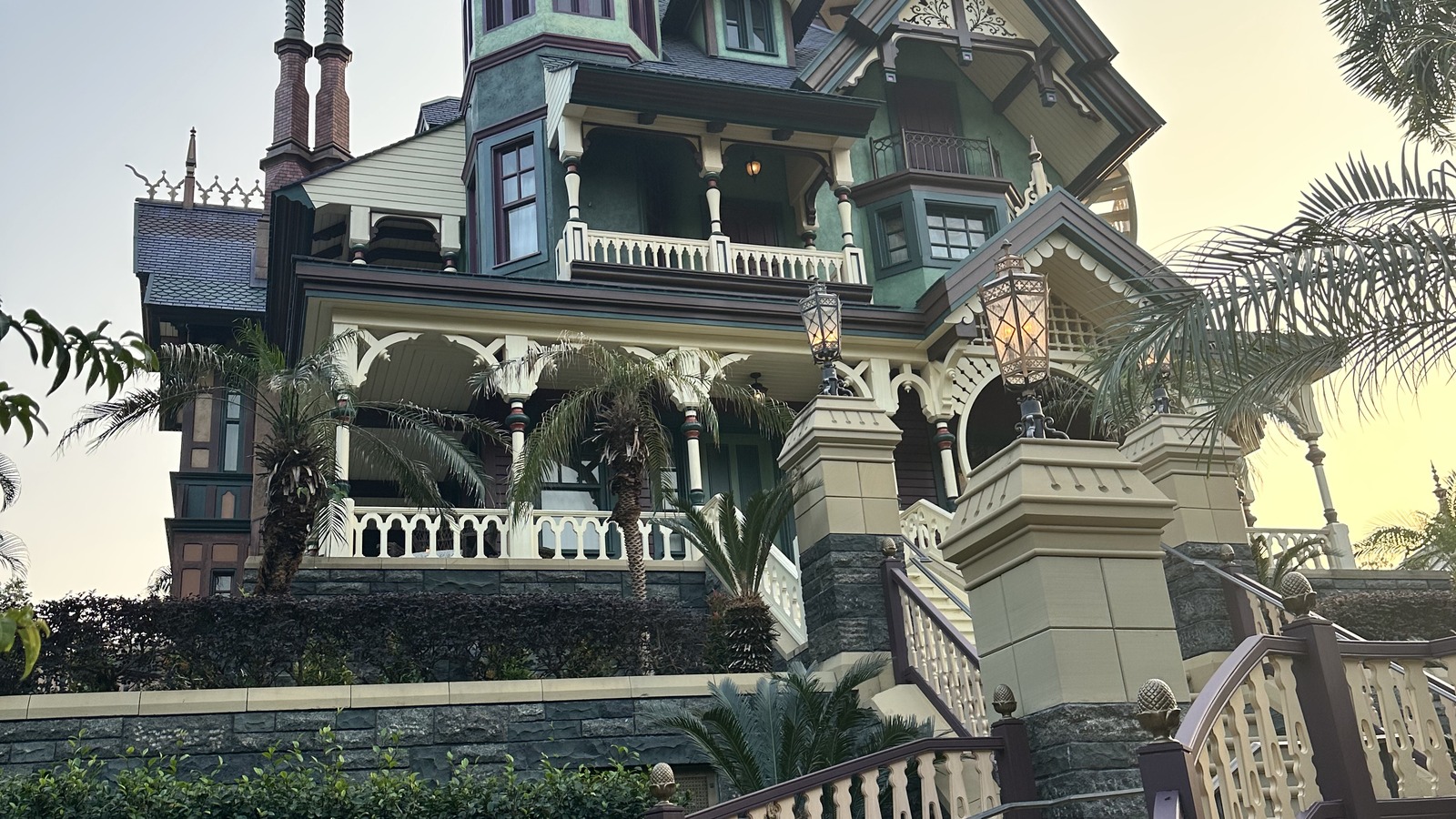 Mystic Manor exterior at Hong Kong Disneyland in December 2024, shown as a context photograph