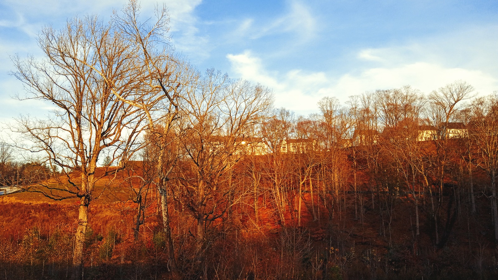 Sunset over Wawa station, a SEPTA Regional Rail station in the Philadelphia suburbs