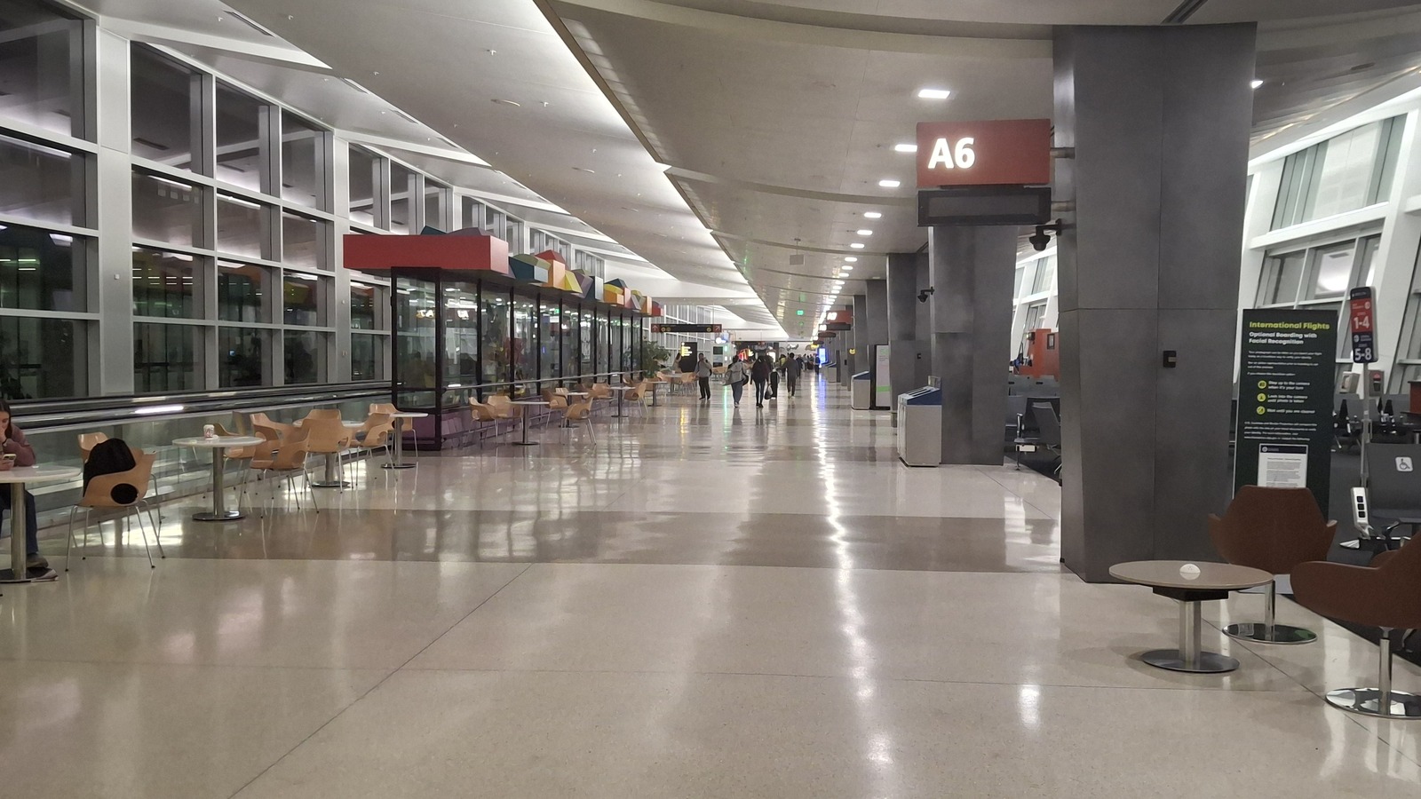 Seattle-Tacoma International Airport Concourse A near gate A6, photographed January 11, 2026.