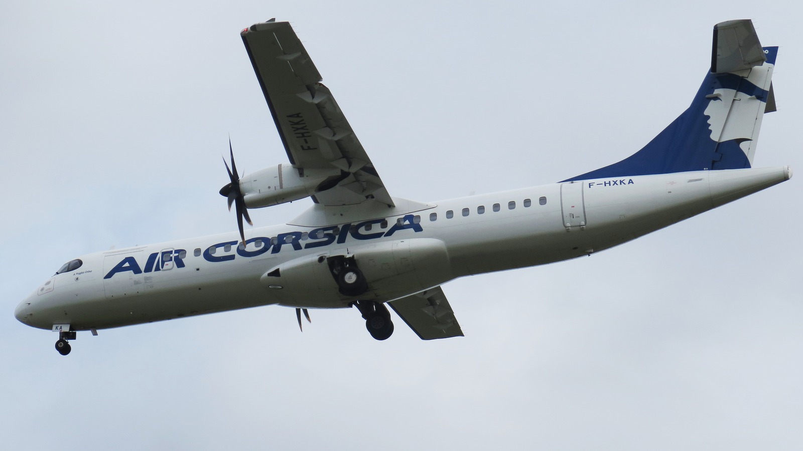 Air Corsica ATR 72-600 F-HXKA airborne with AIR CORSICA titles and blue tail logo
