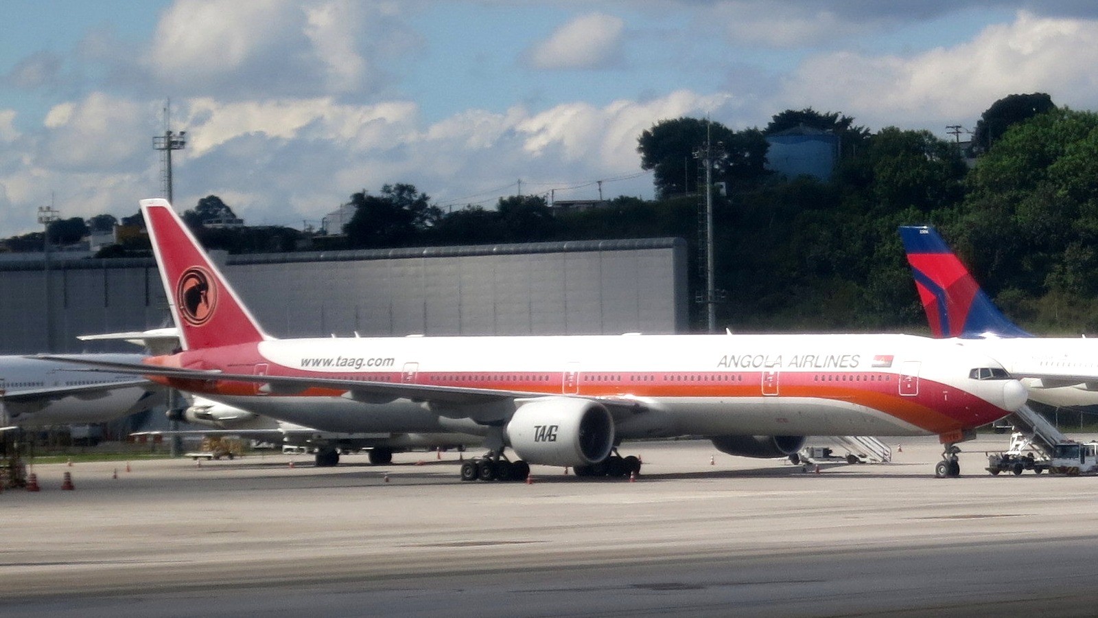 TAAG Boeing 777-300ER at Sao Paulo Guarulhos on March 25, 2024