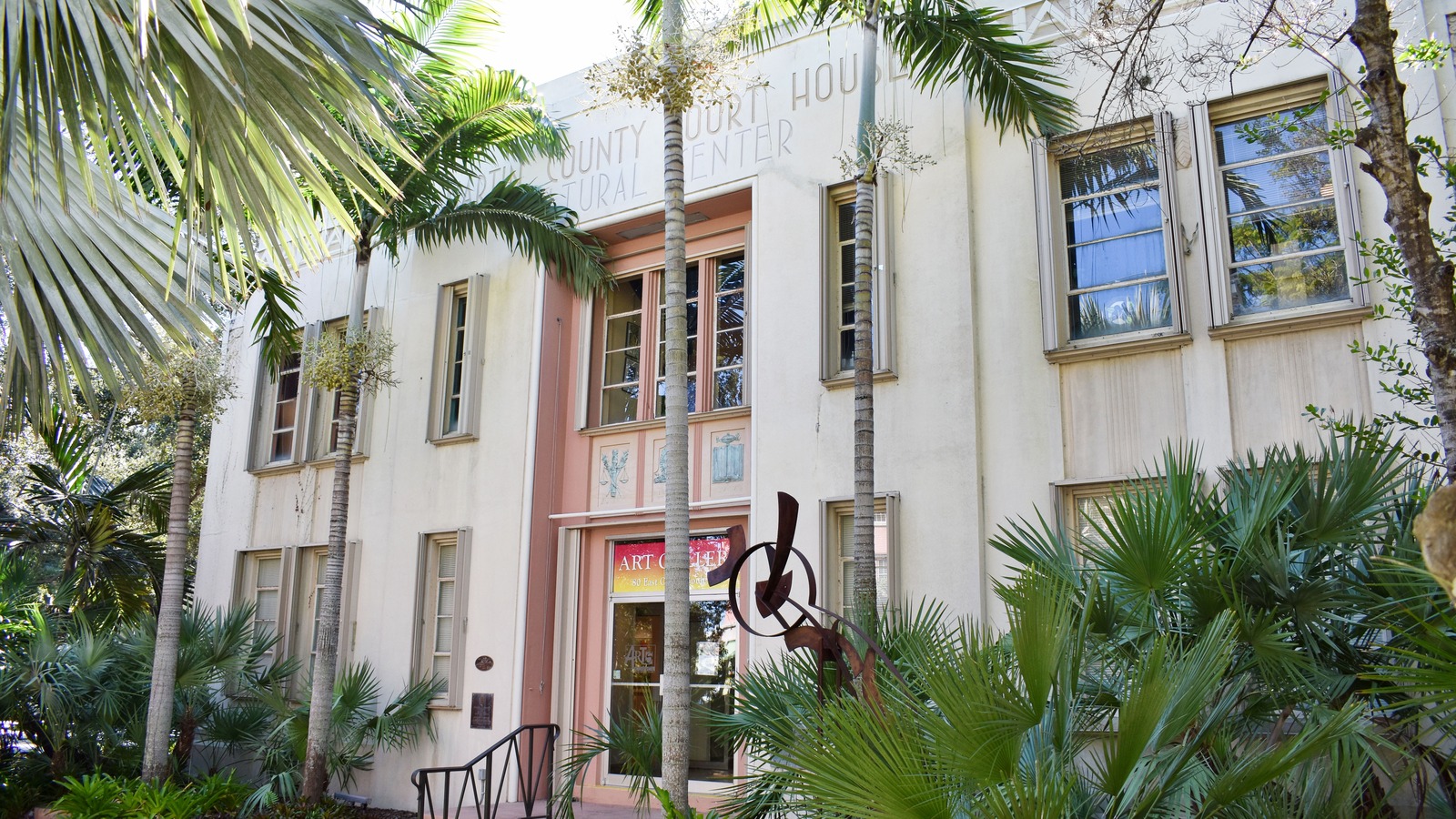 Exterior of the Old Martin County Courthouse in Stuart, Florida, the county seat that posted the MARTY service halt