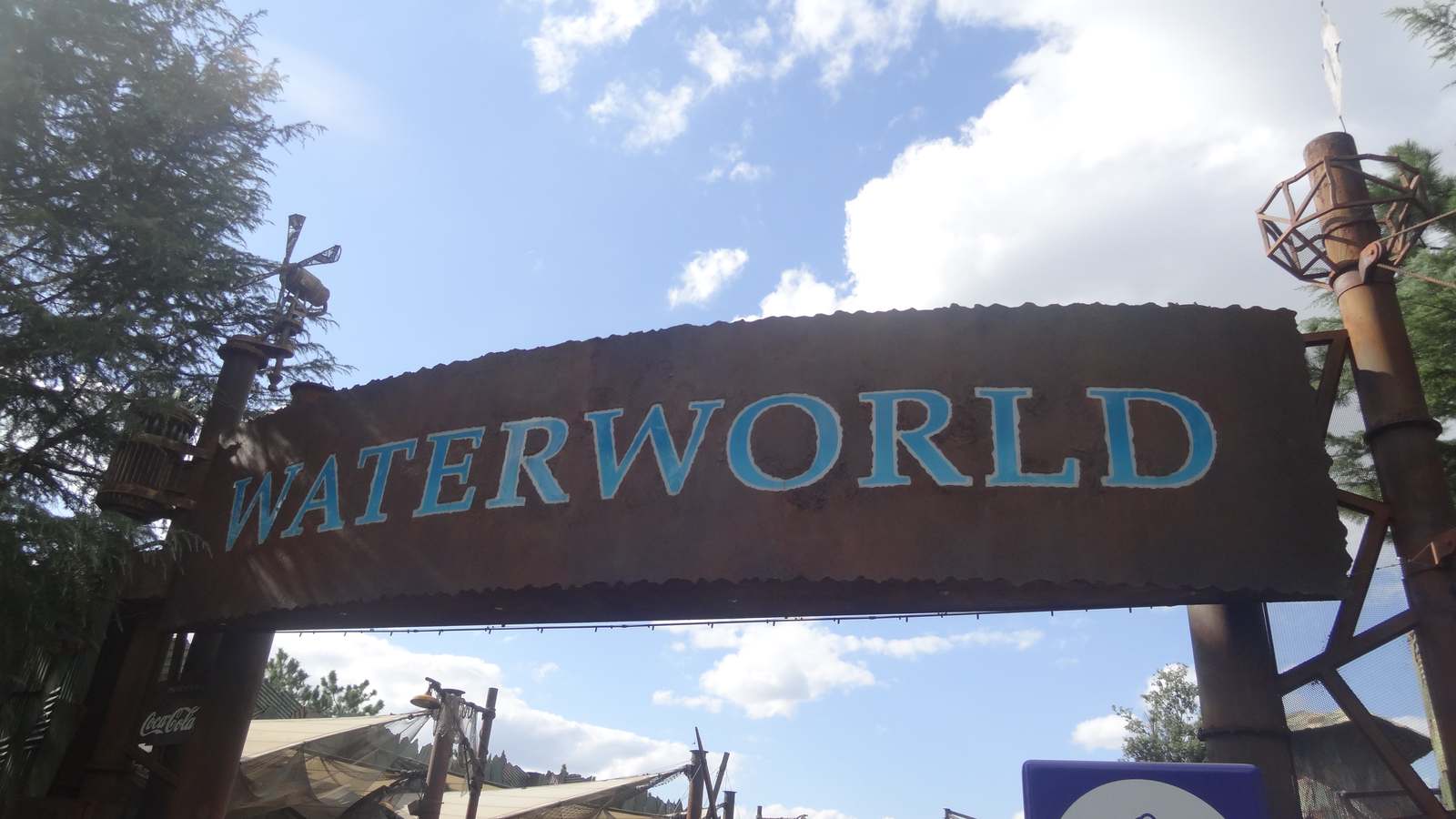 The WaterWorld entrance arch at Universal Studios Japan in Osaka