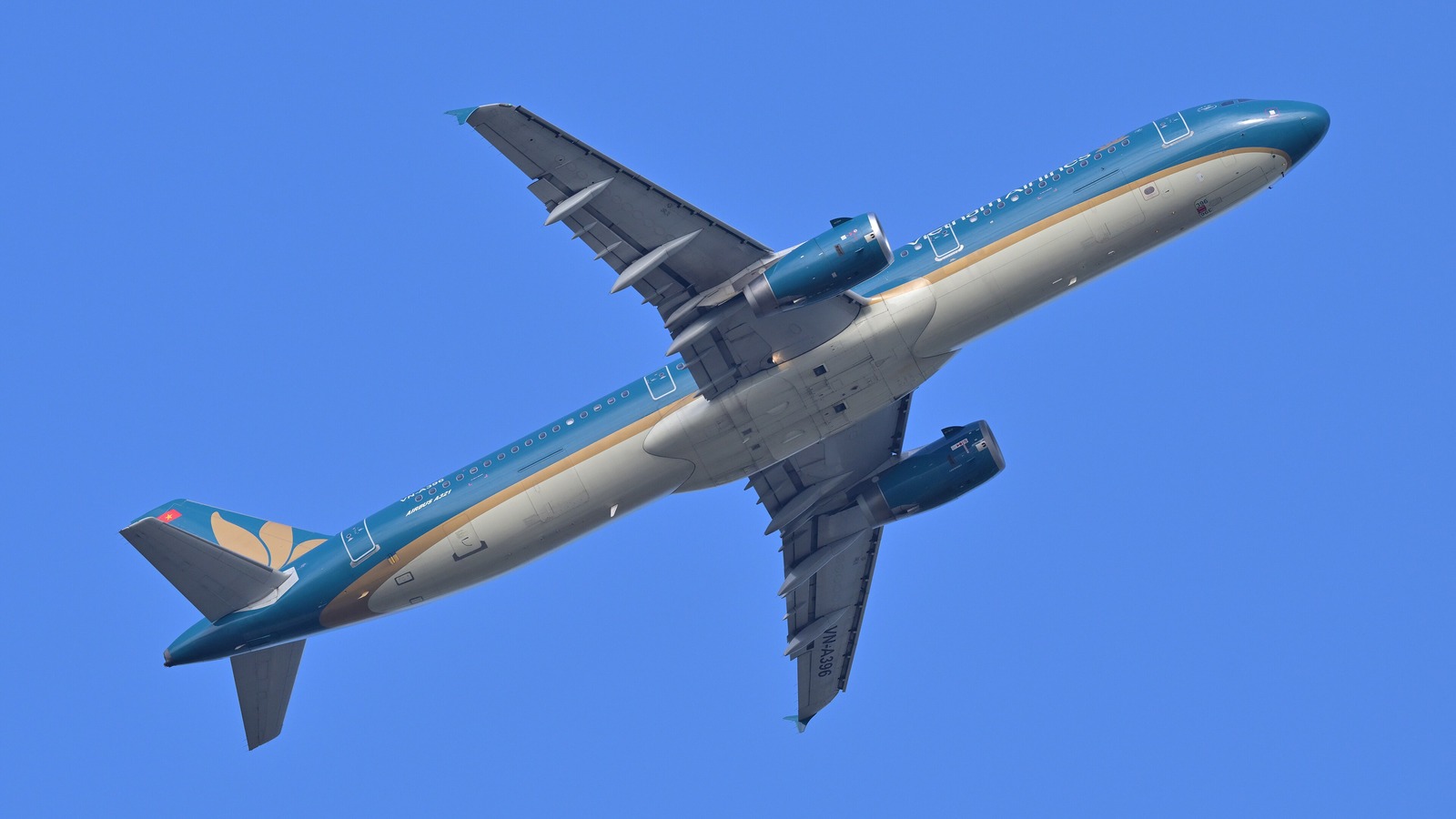 Vietnam Airlines Airbus A321 VN-A396 climbing after departure from Taiwan Taoyuan, file photo