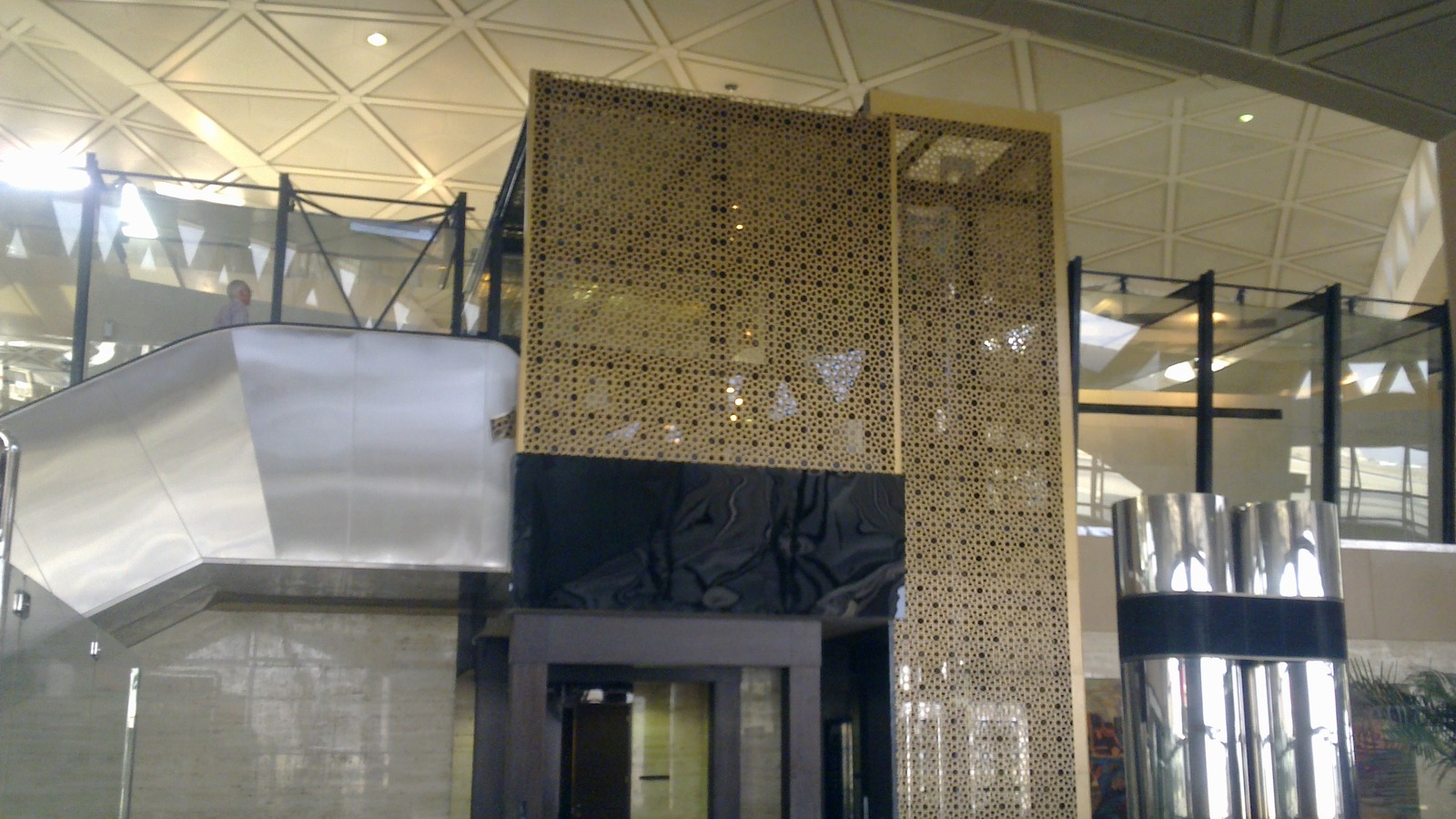 Daytime exterior of King Khalid International Airport in Riyadh, Saudi Arabia