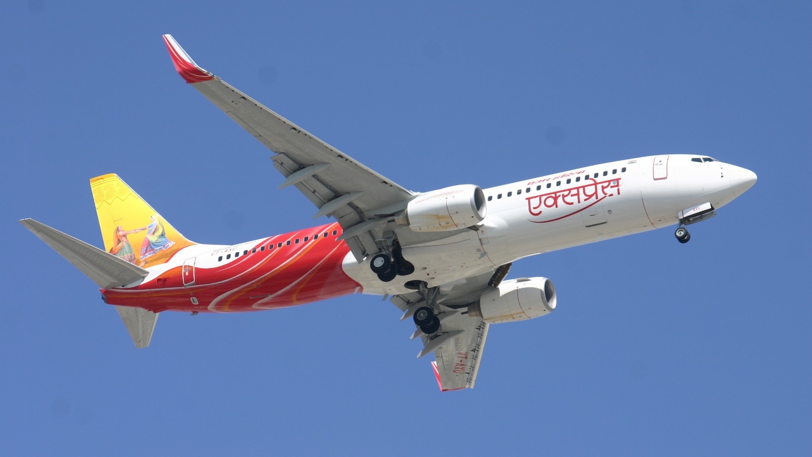 Air India Express Boeing 737-800 VT-AXU on the ground at Dubai International Airport