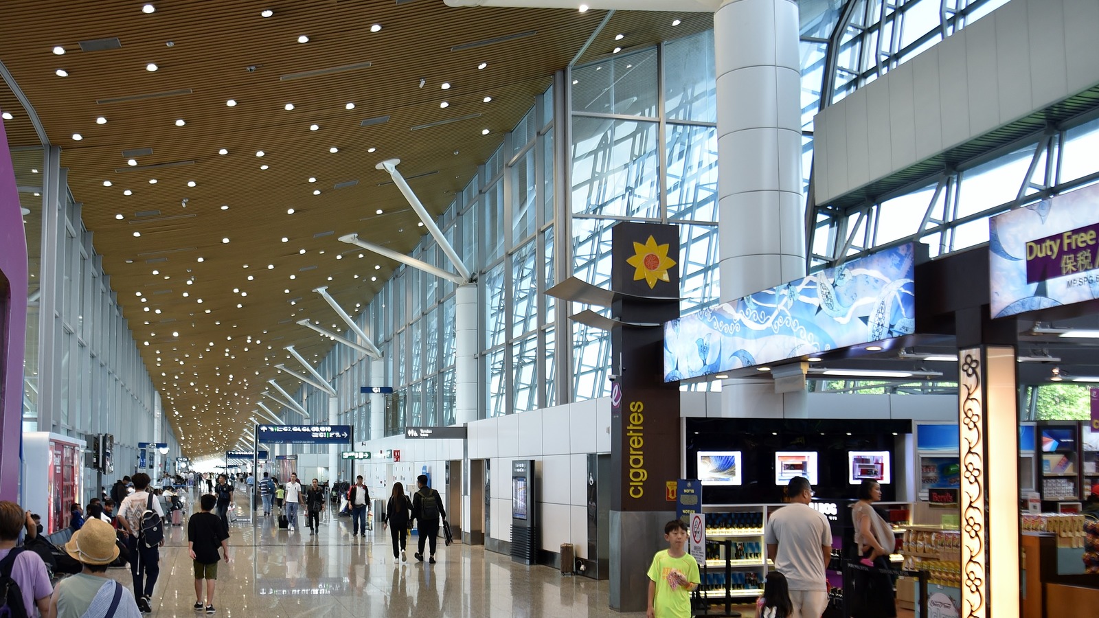 Kuala Lumpur International Airport main terminal interior photographed on August 15, 2023