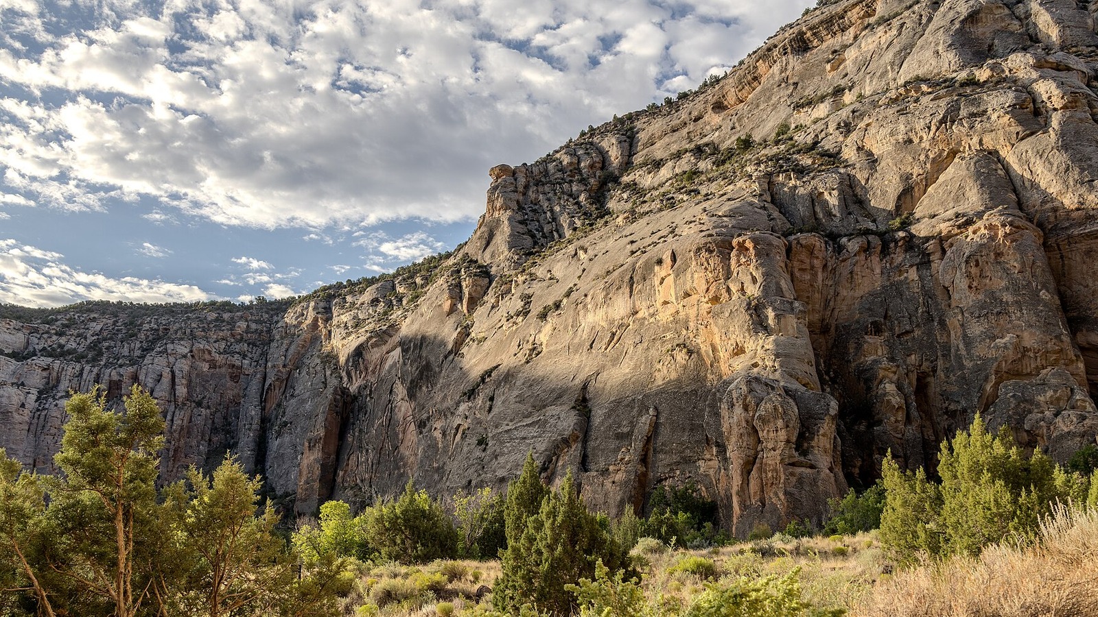 Sandstone canyon wall at Echo Park in Dinosaur National Monument in a file photo