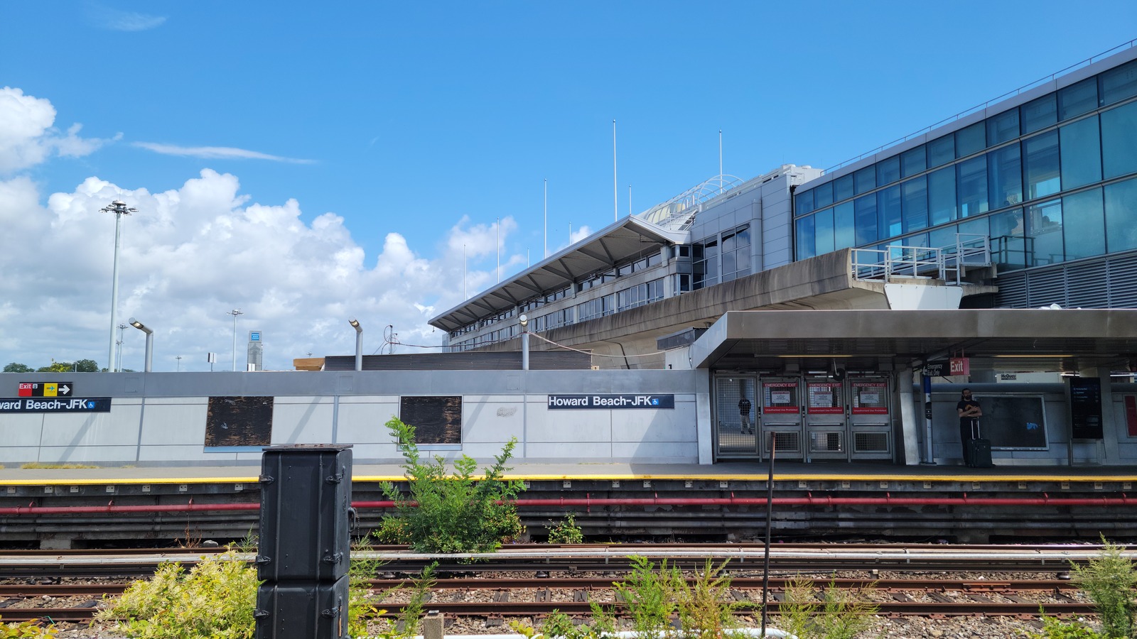 Howard Beach JFK station and the AirTrain JFK connection building in August 2025.
